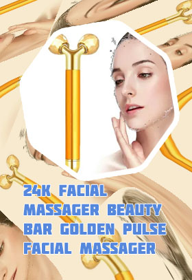 24k golden pulse facial massager