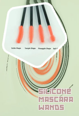 Mascara with silicone wand